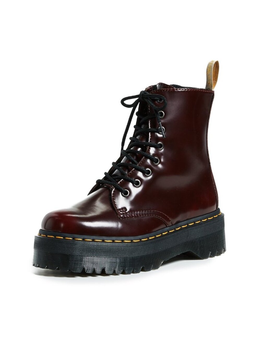 Dr. Martens Vegan Jadon II Platform Boots Cherry Red Women 8 NEW